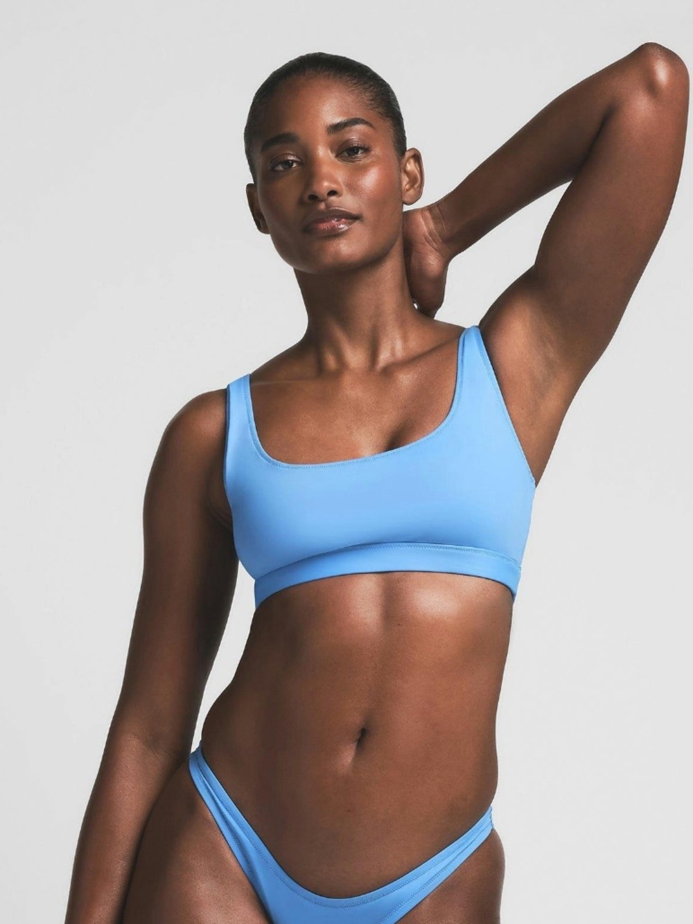 🌊 SKIMS Signature Swim Tank Bikini Top Tide Blue NWT Size Large